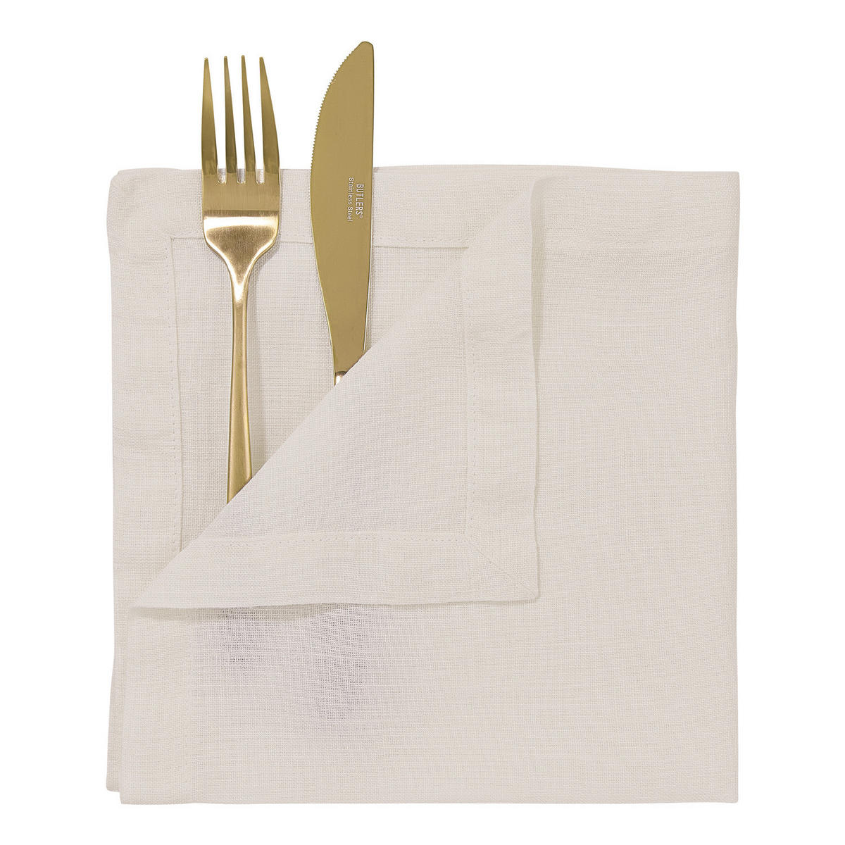 SERVIETTE Riga 42x42cm - Creme, Textil (42/42cm) - Butlers