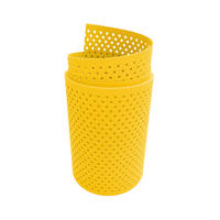 SICHTSCHUTZSTREIFEN PP Premium Gelocht 15 Prozent Streifen Gelb 2,55m - Gelb, Kunststoff (255/19cm) - ZAUN|ZU
