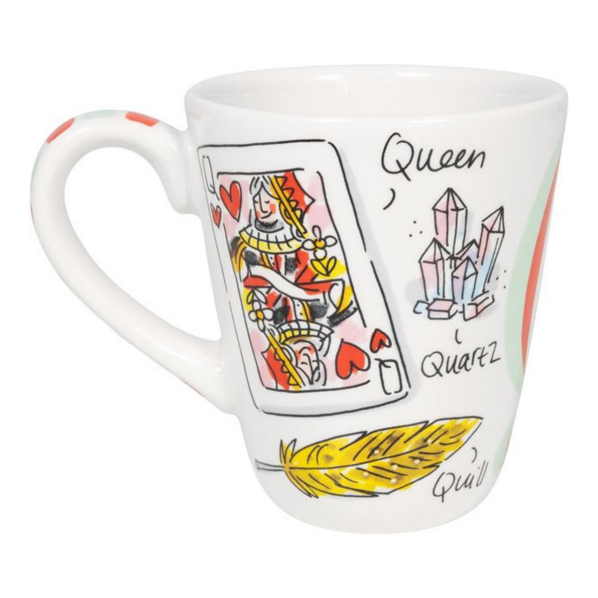 BECHER Liebesbrief Q in Bunt - 350 ml - Multicolor, Keramik (0.35L) - Blond Amsterdam
