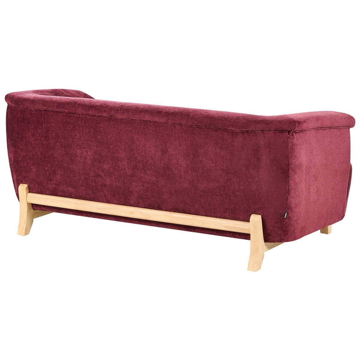 2-SITZER-SOFA Chenillegewebe Burgunderrot Alnor - Dunkelrot, Textil (162/67/85cm) - Beliani