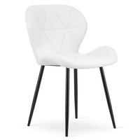 STUHL Weiß 46x53 cm MANGO Öko-Leder - Weiß, Kunststoff (46/46/53cm)