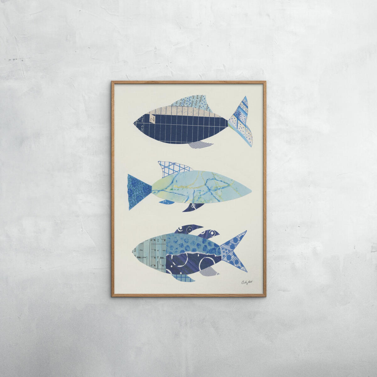 POSTER Wild Apple - Go With the Flow IV - Blau, Papier (70/100/0.1cm) - Poster&Frame
