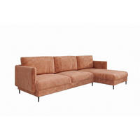 ECKSOFA Helmer Max In Stoff Vibe - Orange, Holzwerkstoff/Textil (323/164cm) - Fun Möbel