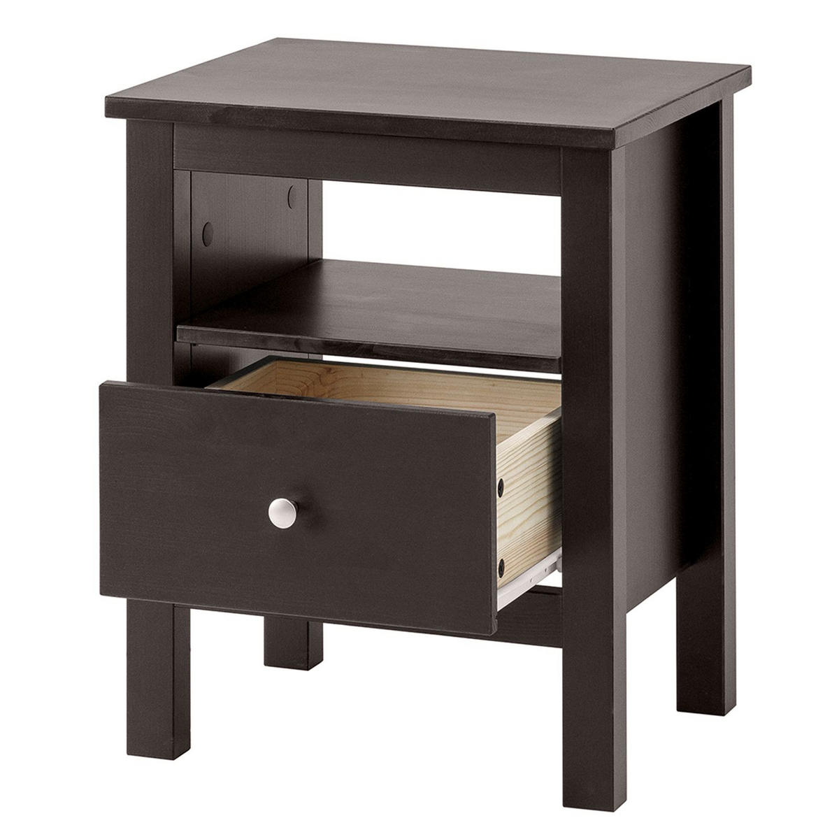 NACHTTISCH Massivholz 37/45/55 cm - Schwarz, Holz (45/55/37cm) - hagge home