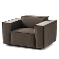 SESSEL - Taupe/Schwarz, Kunststoff/Textil (120/70/96cm) - home24