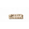 SOFA 3-sitzer Blanche In Bluvel - Creme, Holzwerkstoff/Textil (240/70/96cm) - Fun Möbel