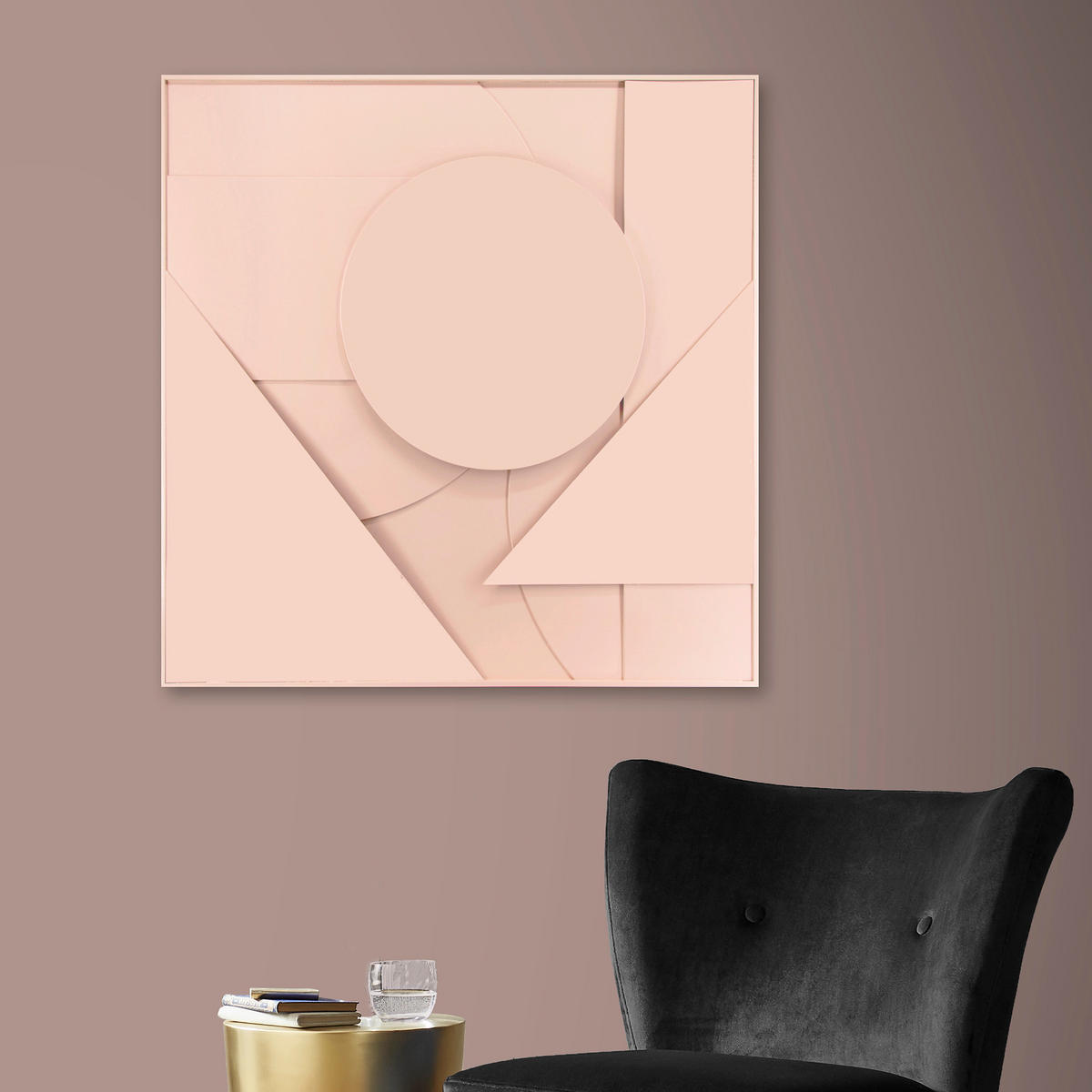 LEINWANDBILD - 80x80cm - Rosa - Pink, Wellpappe (80/1cm) - Art for the Home