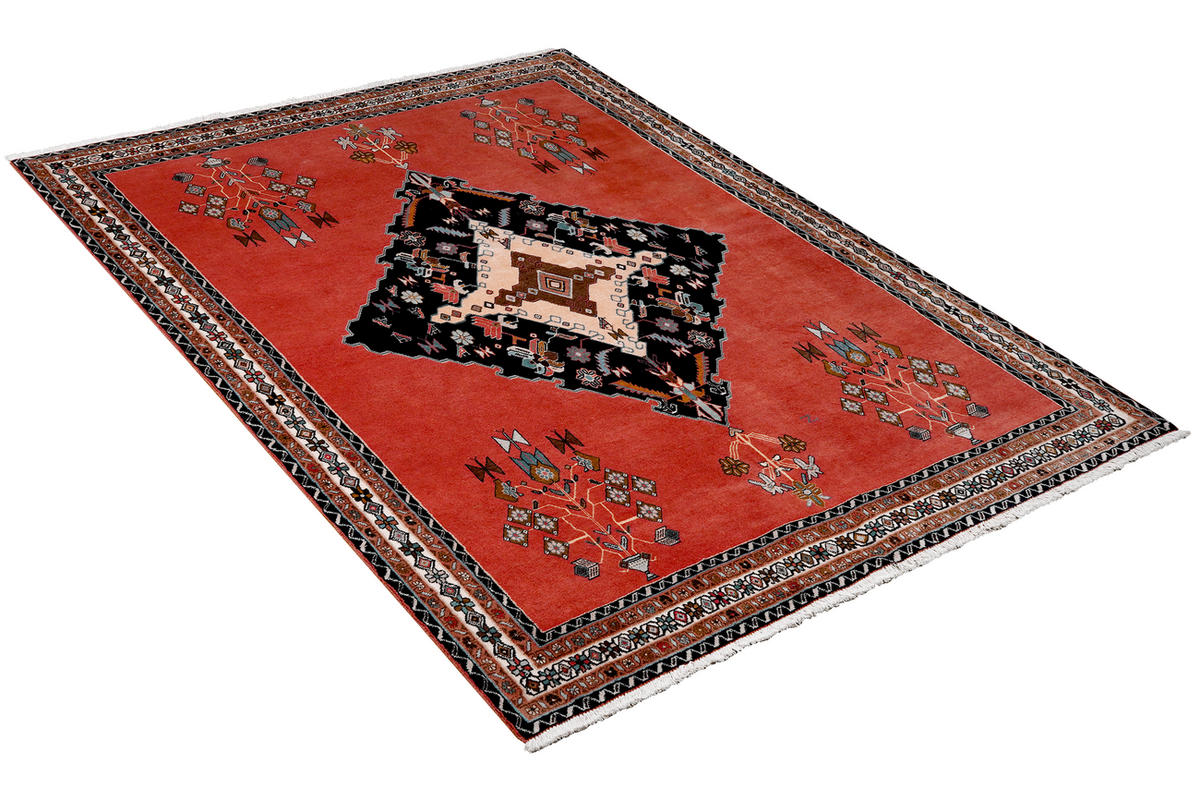 TEPPICH Afshar Mehrfarbig 210/160 cm Schurwolle - Multicolor, Textil (160/210cm) - Looma