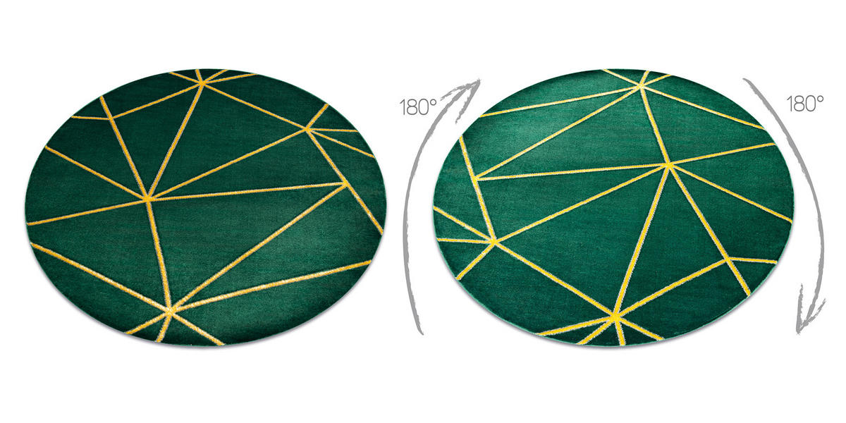 TEPPICH Emerald 160 cm - Pastellgrün, Textil (160/160cm) - rugsX
