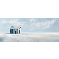 GLASBILD 125x50 cm Malerei Strand - Beige, Glas (125/50cm) - artissimo