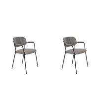 ESSZIMMERSTUHL Jolien - Grau - 56/61/78 cm - 2er-Set - Grau, Textil (61/78/56cm)