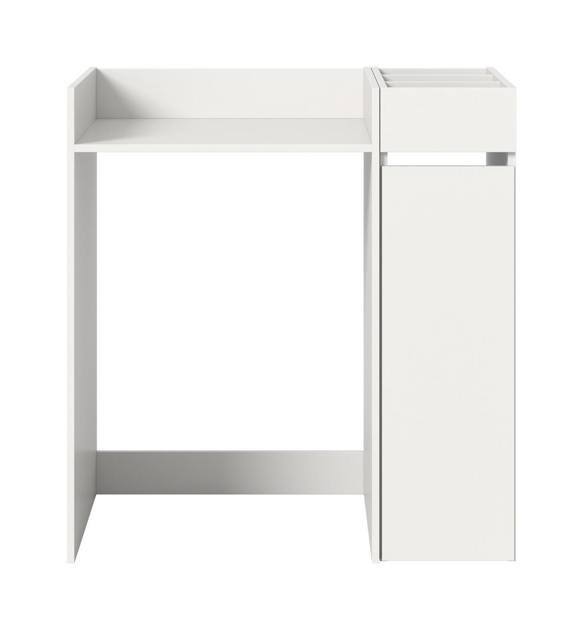 WASCHMASCHINENUMBAU Set weiß 2-teilig, Überbauschrank und Anstellregal 95 x 101 cm - Schwarz/Weiß, Holzwerkstoff/Kunststoff (95/101/60cm) - Inn.Furn