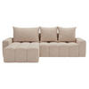 ECKSOFA Bresso Bouclé-Stoff Beige - Beige, Holz/Textil (255/168cm) - Graingold