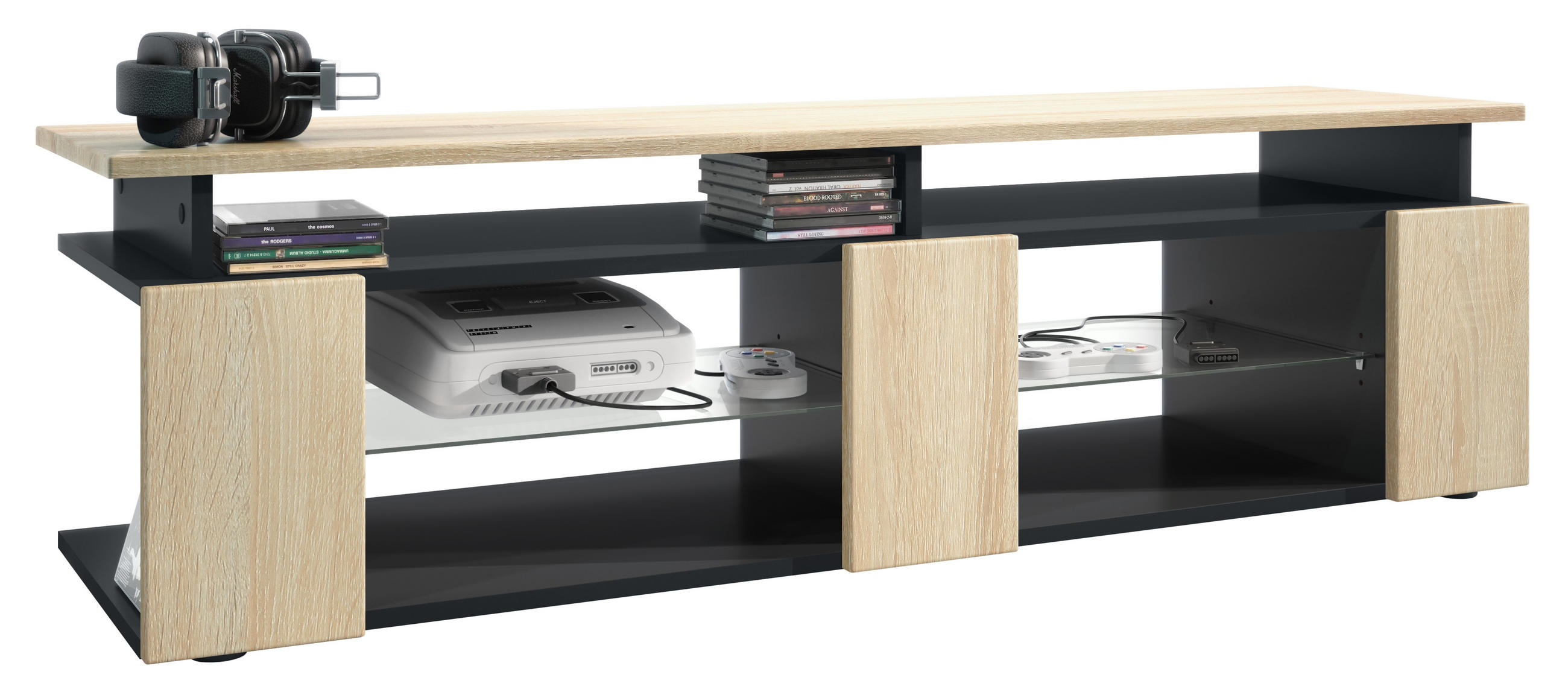Vladon Lowboard Eiche San Remo 138.5x39x39 cm