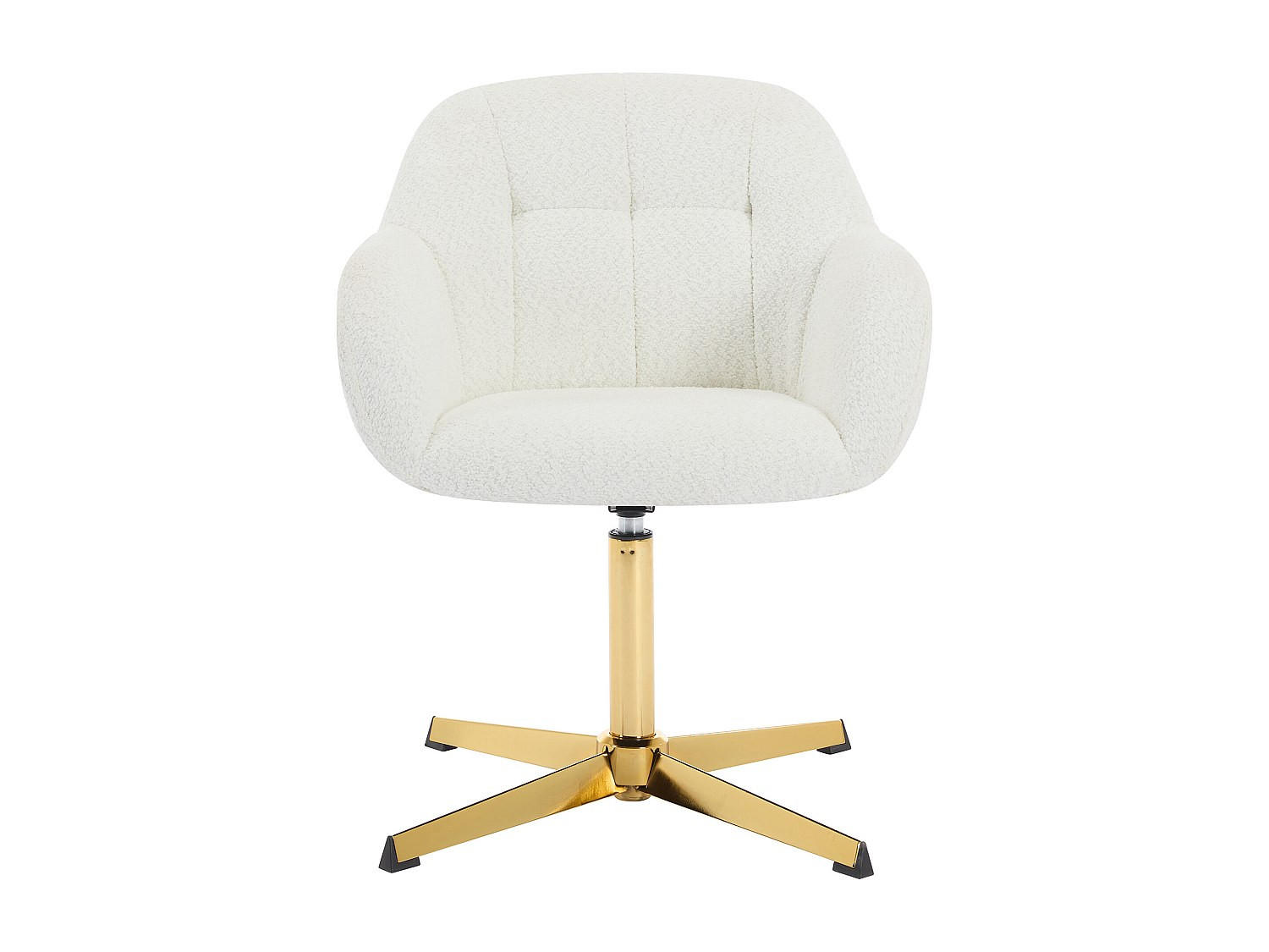 BÜROSTUHL - 59.5 cm x 61 cm - stoff - weiß Lanciega - Weiß, Textil (59.5/79/61cm) - Vente-Unique