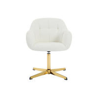 BÜROSTUHL - 59.5 cm x 61 cm - stoff - weiß Lanciega - Weiß, Textil (59.5/79/61cm) - Vente-Unique