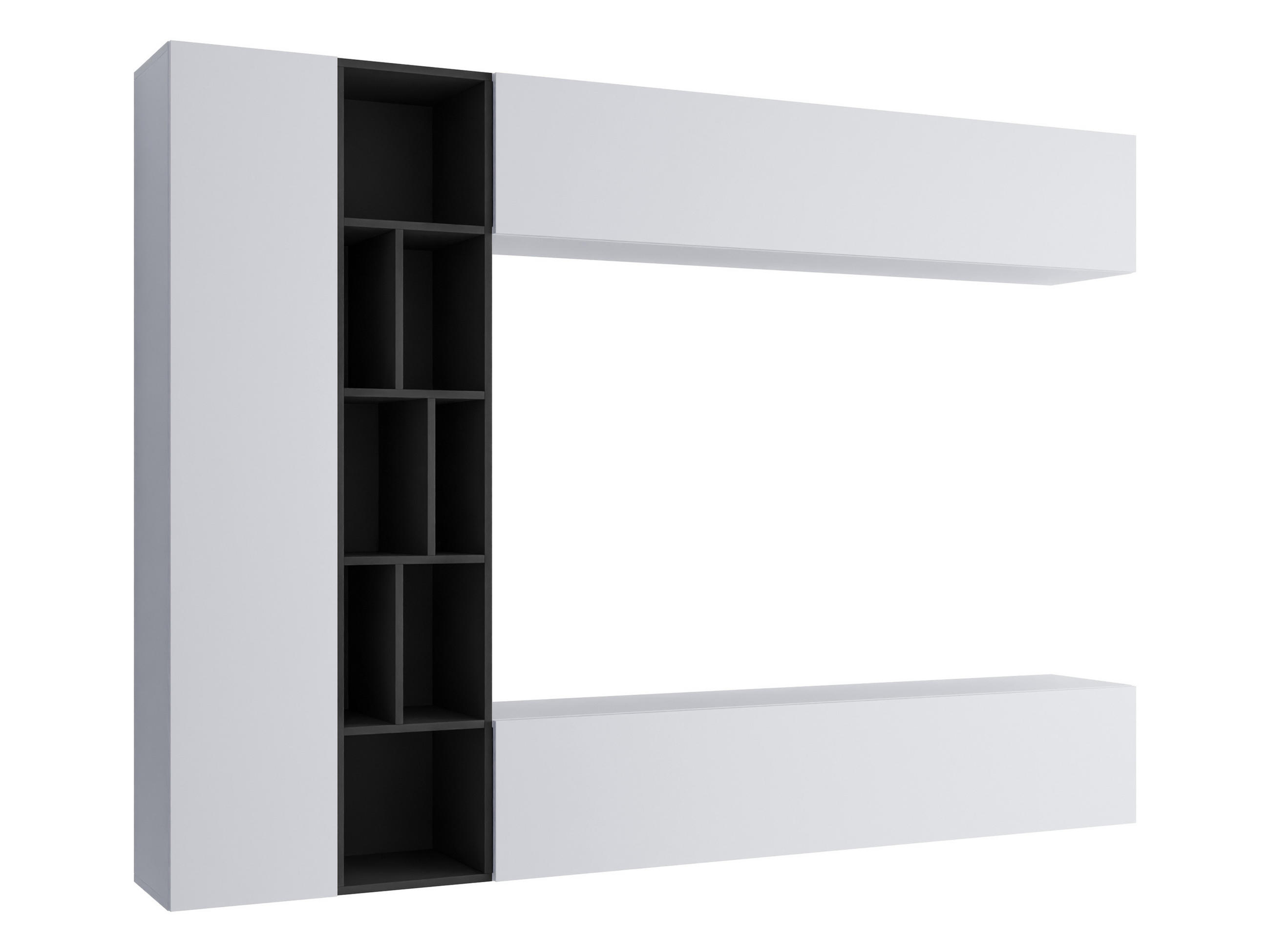 WOHNWAND Kodita - Weiß, Holzwerkstoff (224/160/33cm) - MIRJAN24