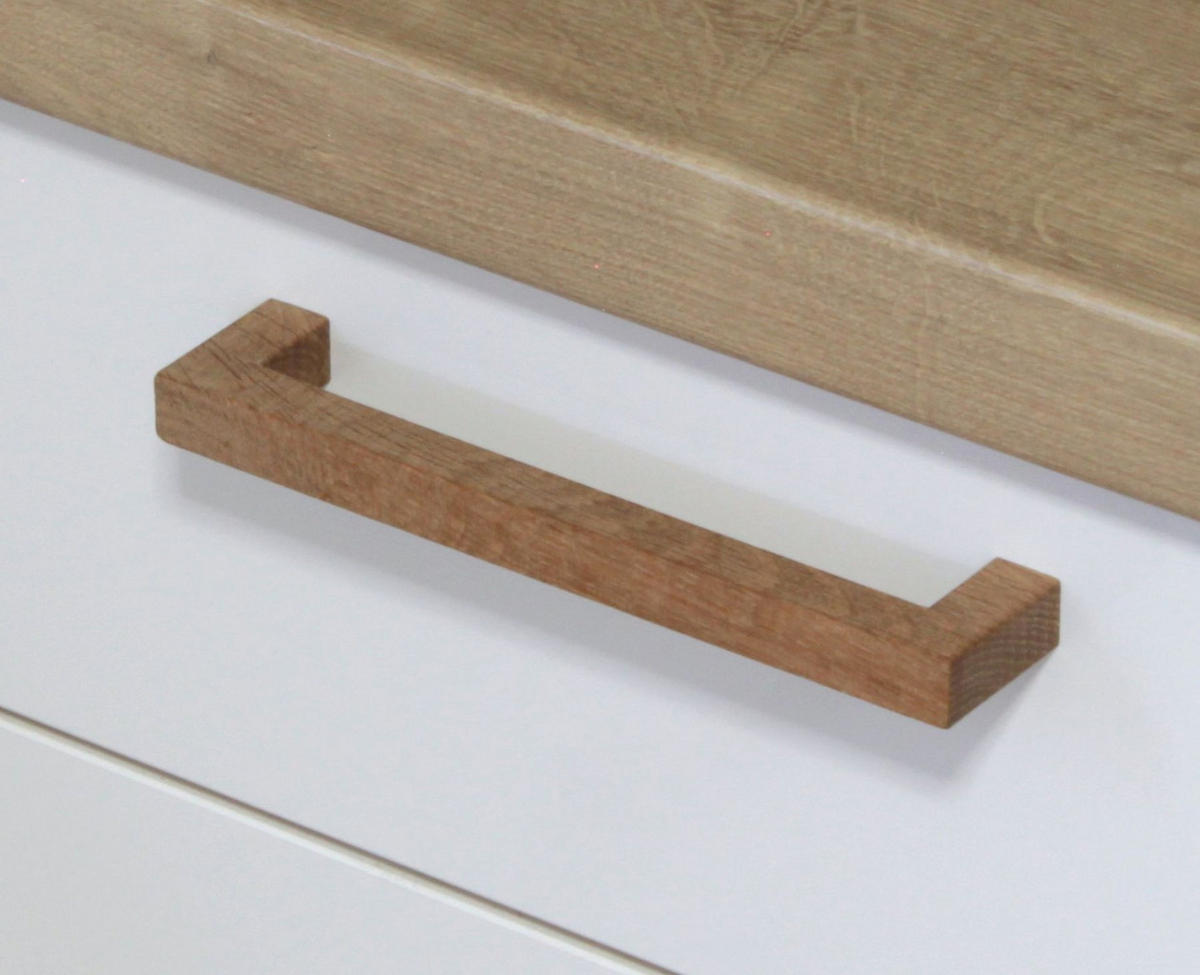 MÖBELGRIFF BA 256mm, Holzgriff Eiche massiv, Schrankgriff, Türgriff - Naturfarben, Holz (1.4/3.5/27cm)