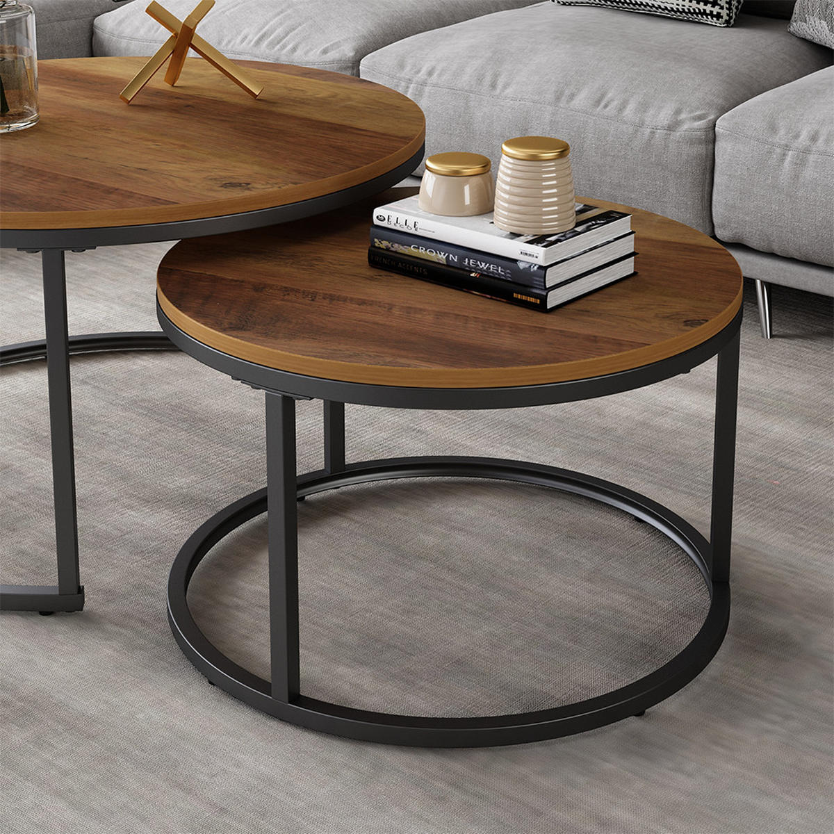 COUCHTISCH-SET Montreal Holz 77 x 40 cm 2 Teile - Sonoma Eiche, Holzwerkstoff (77/77/40cm) - Vicco
