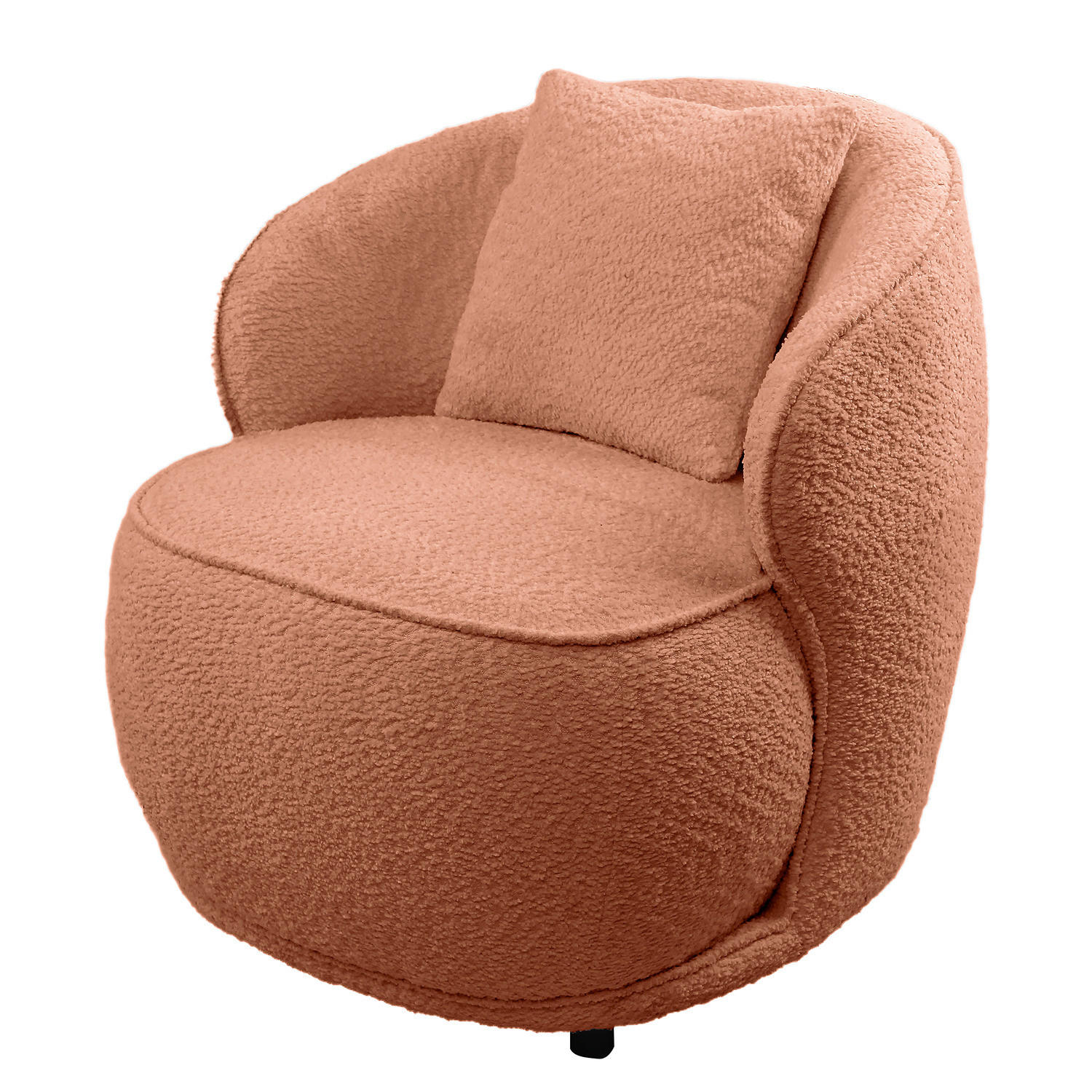 SESSEL - Chenille / Kunststoff - Rosa, Kunststoff/Textil (72/71/78cm) - home24