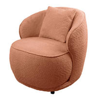 SESSEL - Chenille / Kunststoff - Rosa, Kunststoff/Textil (72/71/78cm) - home24