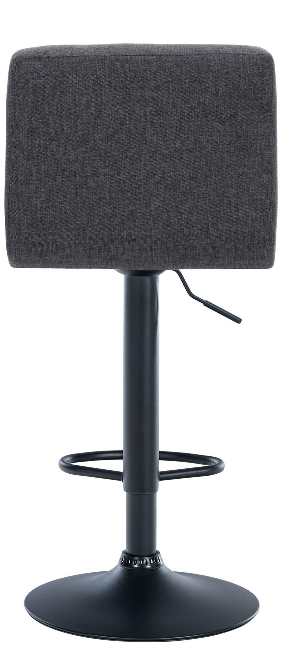 BARHOCKER MADRID Hellgrau Stoff Schwarz - Hellgrau, Textil/Metall (46/94/47cm) - DELUKE