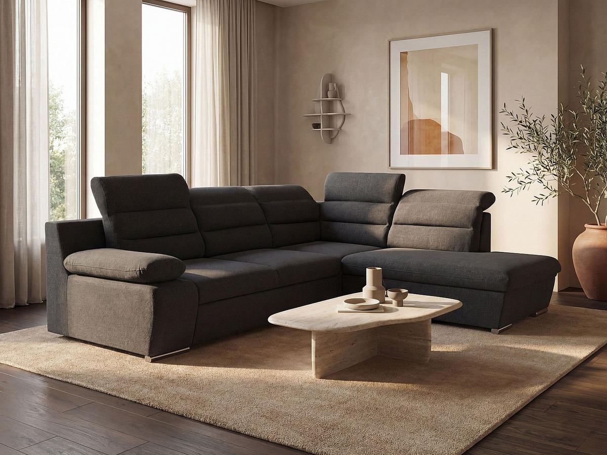 SCHLAFSOFA - -Sitzer - Stoff - Anthrazitgrau - - Anthrazit, Textil (269/100/219cm) - Vente-Unique