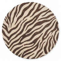 KOBERCE - Zebra - Pruhy - hnedá - 120x120 cm - čierna, textil/plast (120/0.4cm) - OnlyWow