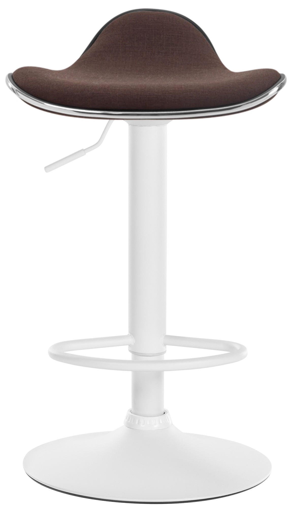 BARHOCKER Stoff braun - Weiß/Braun, Textil/Metall (45/71/45cm) - CLP