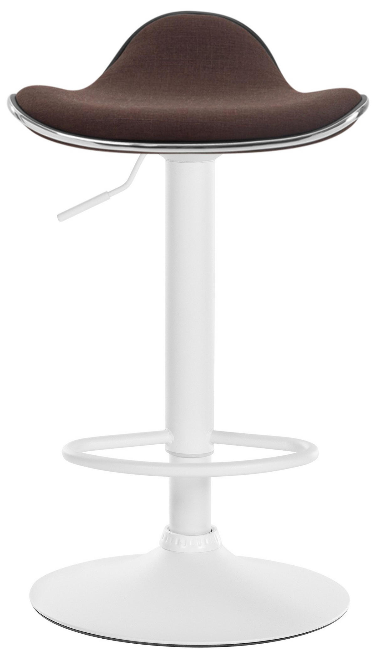 BARHOCKER Stoff braun - Weiß/Braun, Textil/Metall (45/71/45cm) - CLP