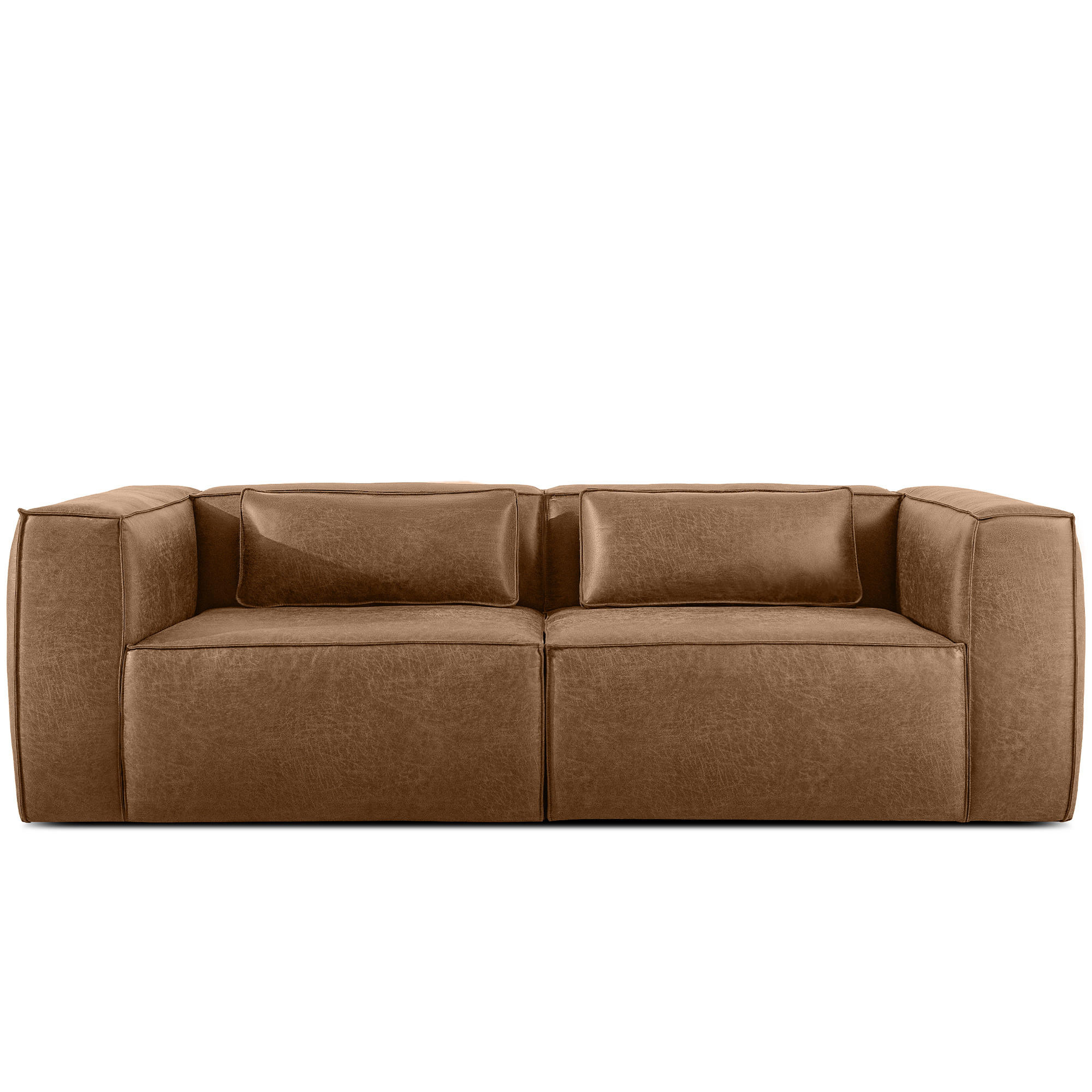 3-SITZER SOFA FEROX, Braun - Braun, Holz/Holzwerkstoff (240/73/96cm) - KONSIMO®