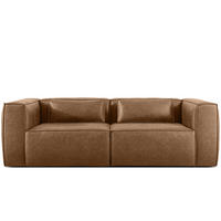 3-SITZER SOFA FEROX, Braun - Braun, Holz/Holzwerkstoff (240/73/96cm) - KONSIMO®
