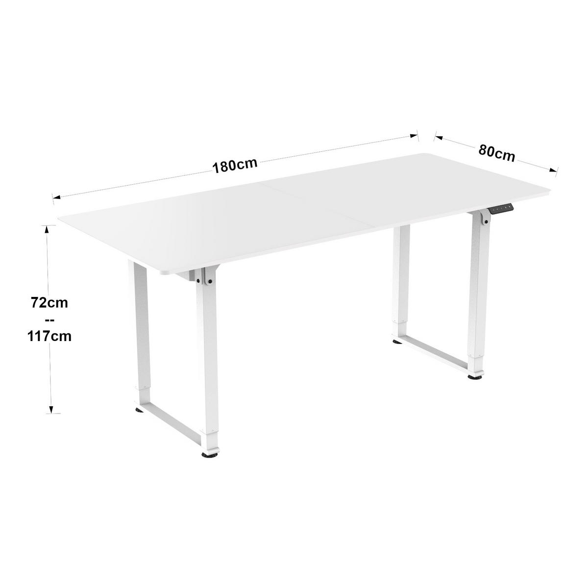 SCHREIBTISCH Kirkkonummi - Weiß, Holzwerkstoff/Metall (180/80/72cm) - pro.tec
