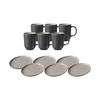 KAFFEESERVICE Jasper grau 12er Set - Grau, Keramik (1/1/1cm) - Ritzenhoff Breker