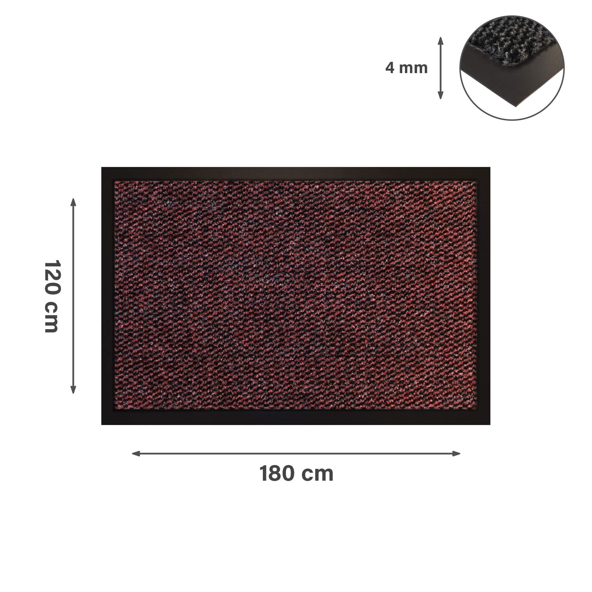 FUSSMATTE SIENA - Dunkelrot, Textil (120/180cm) - Lieblings Ding