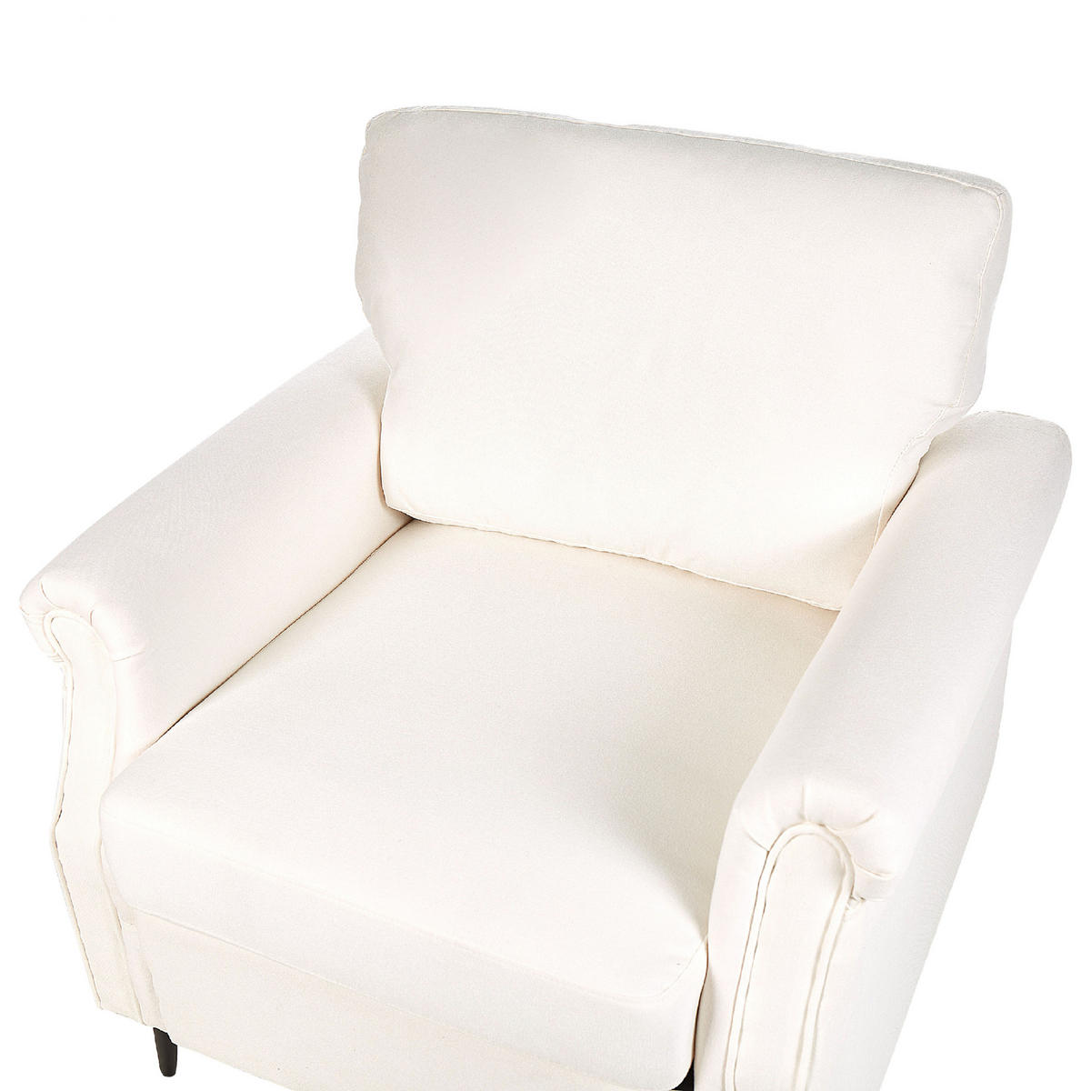 SESSEL Polsterbezug Weiß Vietas - Weiß, Textil/Metall (85/88/67cm) - Beliani