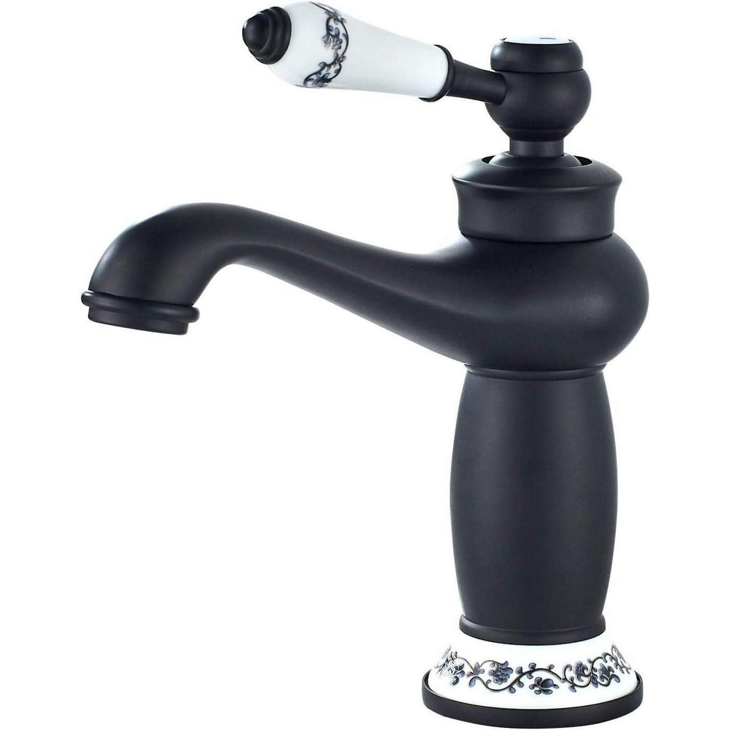 WASCHTISCHARMATUR Bad Schwarz Messing Keramikventilkern - Multicolor, Metall (21.2/8.6/28.2cm)