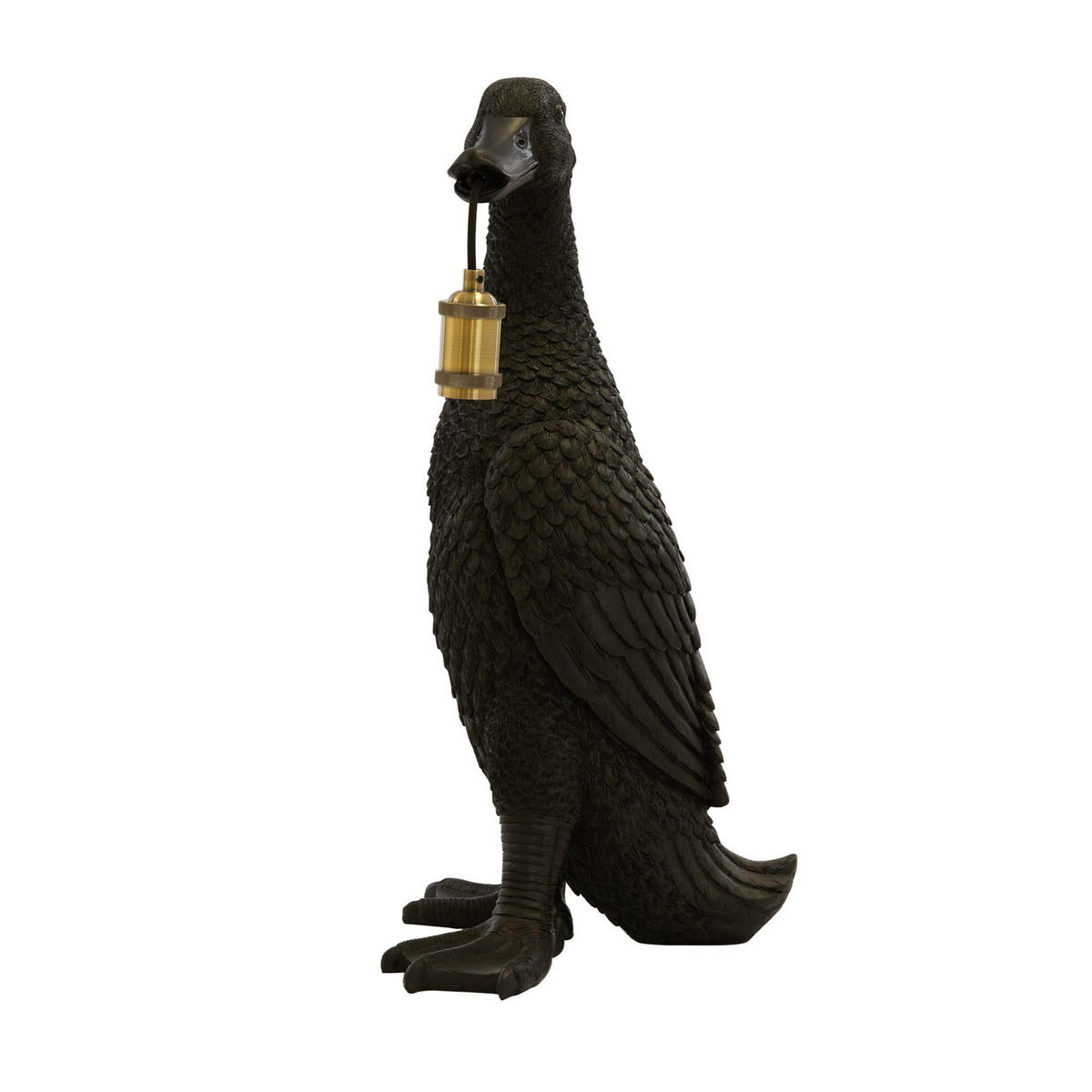 TISCHLAMPE Ente Schwarz 32/31/65 cm - Schwarz, Kunststoff (32/31/65cm) - Light & Living