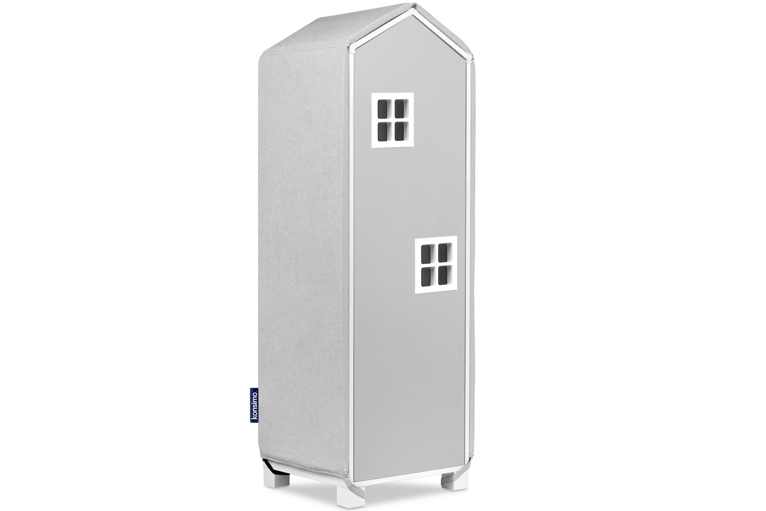BEZUG-FÜR-KINDERKLEIDERSCHRANK MIRUM Abdeckung, grau - Grau, Textil (126/3/40cm) - KONSIMO®