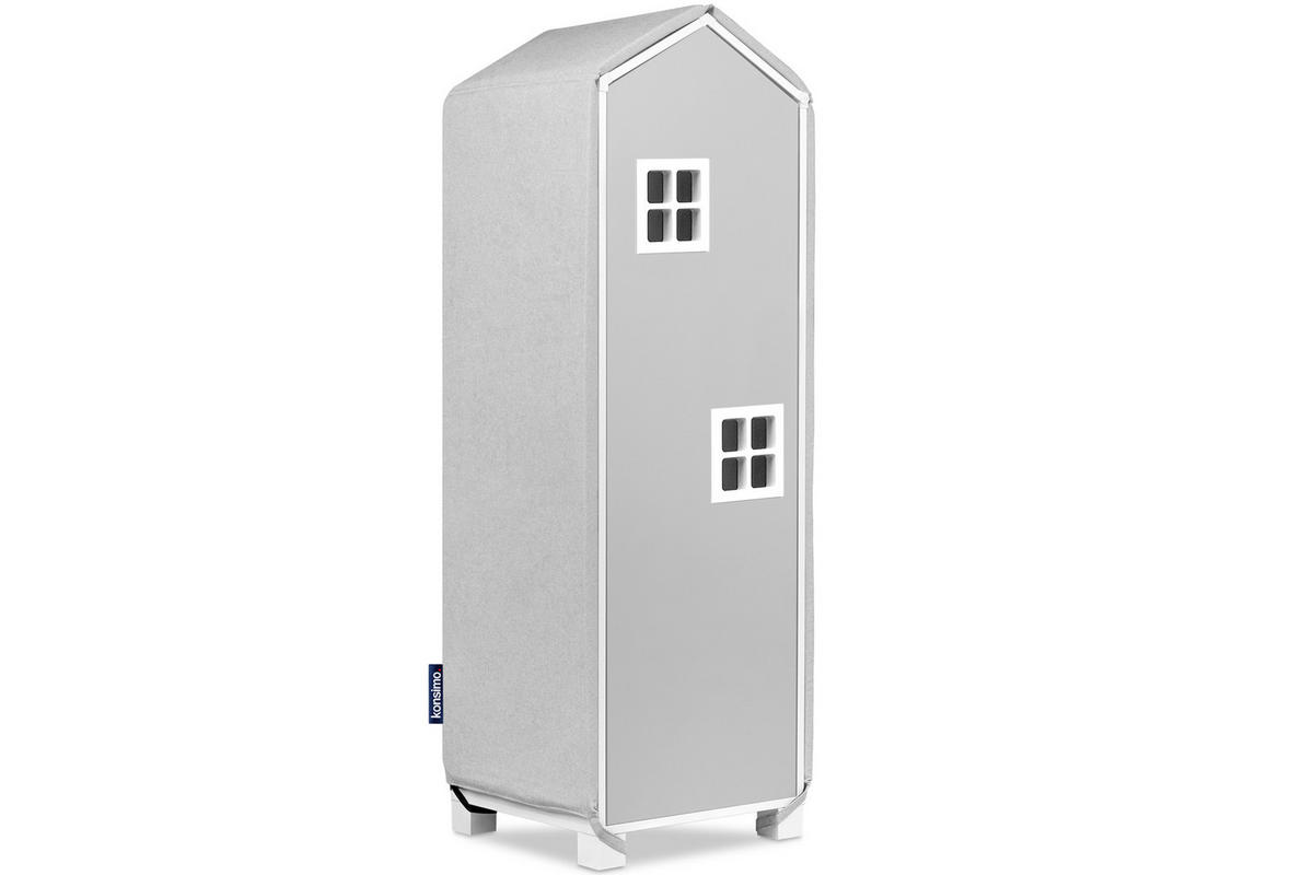 BEZUG-FÜR-KINDERKLEIDERSCHRANK MIRUM Abdeckung, grau - Grau, Textil (126/3/40cm) - KONSIMO®