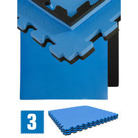 BODENSCHUTZMATTE 90x90x2,5 cm, Schwarz, 3er Set - Schwarz, Kunststoff (90/90/2.5cm) - eyepower