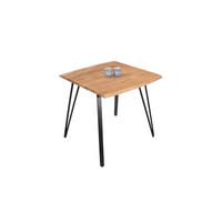 ESSTISCH CELIA - Beige/Schwarz, Holz/Metall (80/80/77cm) - SAM