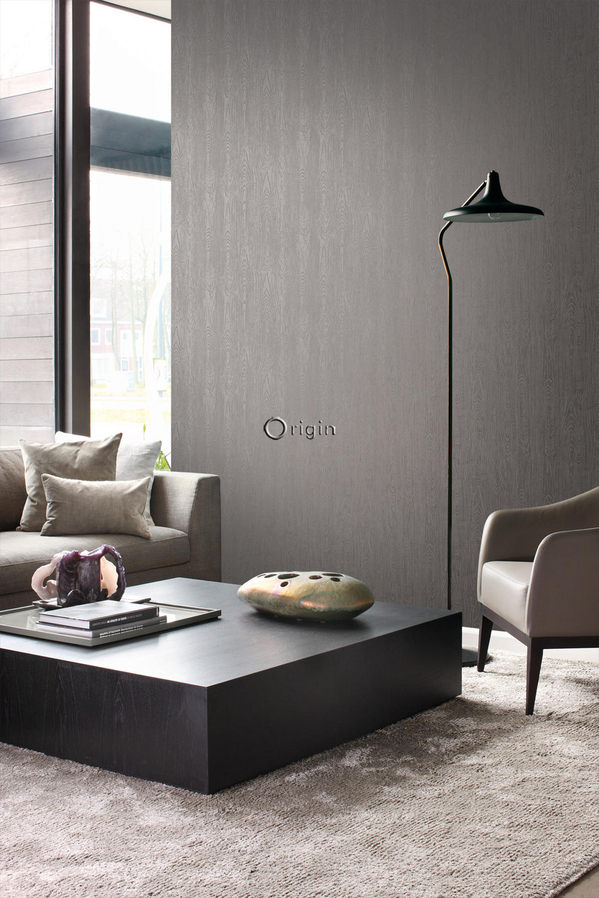 TAPETE Holz-Optik 53 cm x 10.05 m - Grau, Papier (53/1000cm) - Origin Wallcoverings