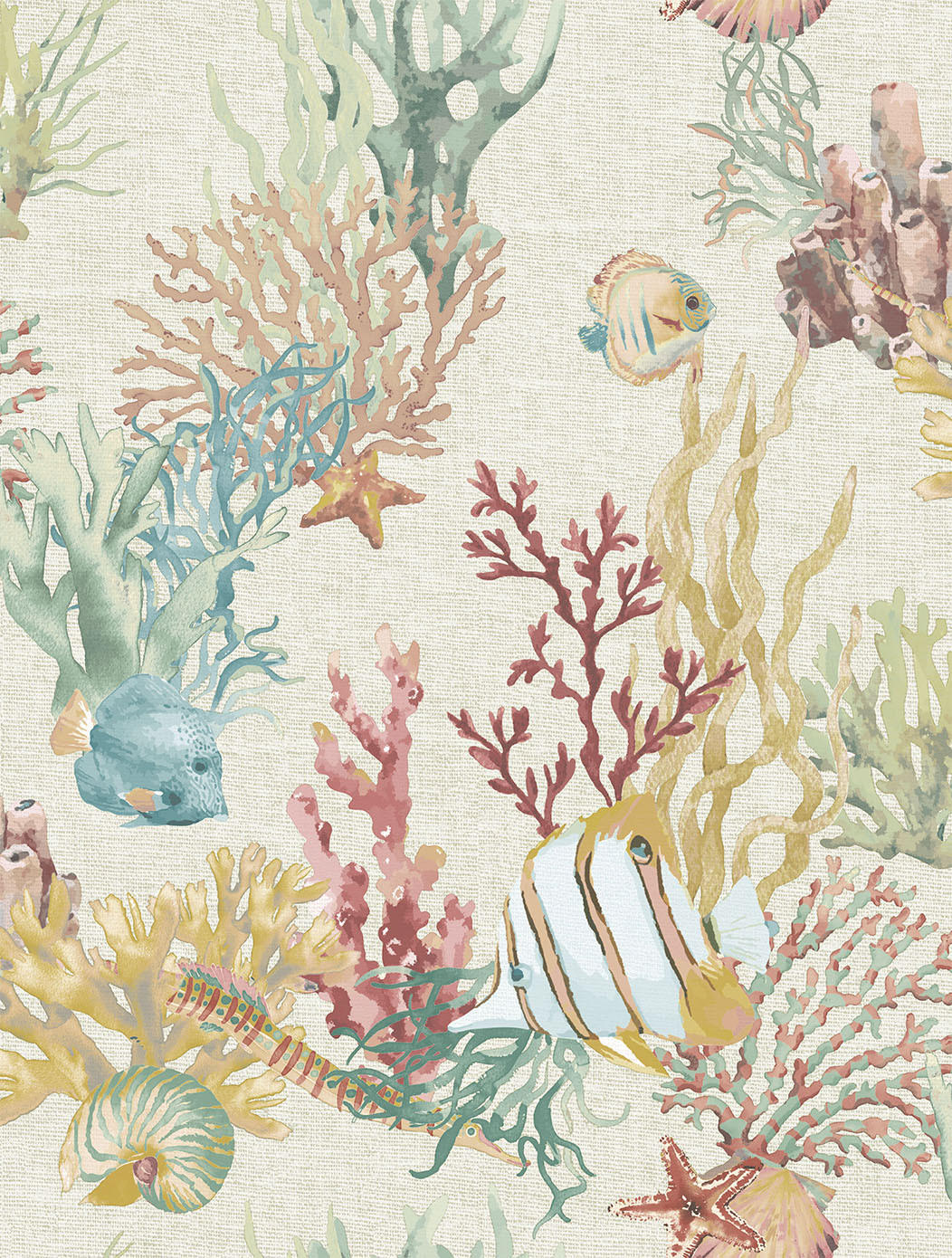 TAPETE Unterwasserwelt 53 cm x 10 m - Beige, Papier (53/1000cm) - Sanders & Sanders