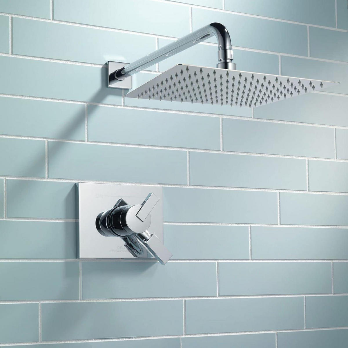 REGENBRAUSE 20 cm Quadrat Edelstahl Chrom - Silberfarben, Metall (20/2/20cm)