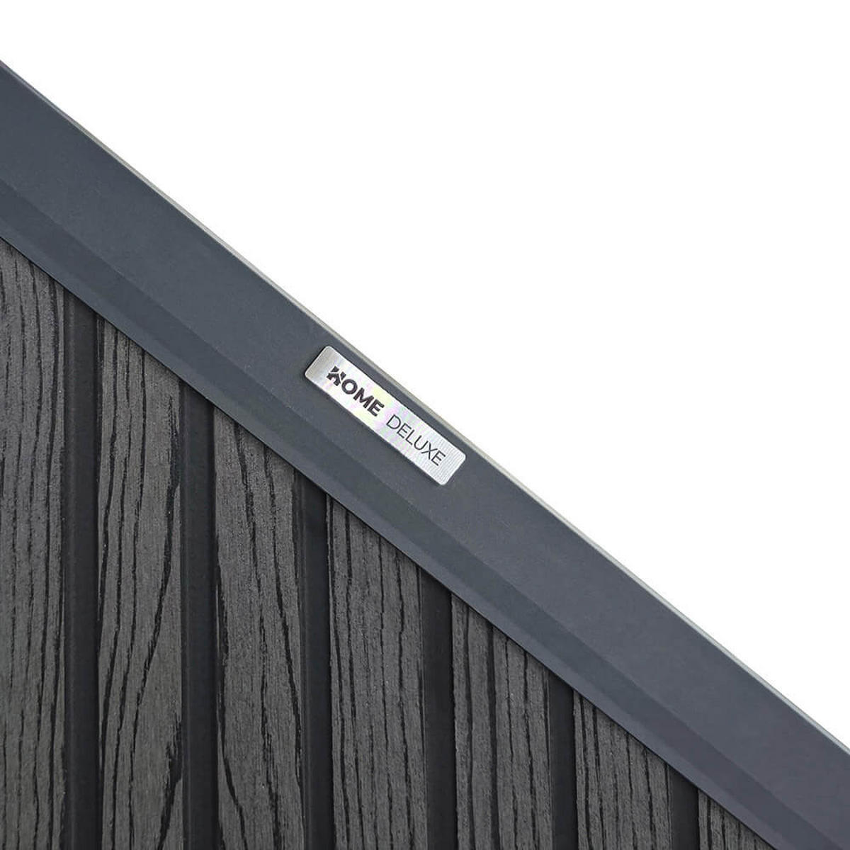 WPC Sichtschutzzaun Schrägelement CALLADO PREMIUM Vertikale Paneele - Höhe: 185 cm - Dunkelgrau, Kunststoff (95/185cm) - Home Deluxe