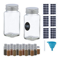 36XSKLENENÉ koreničky - priehľadné, kov/plast (4.5/11/4.5cm) - Relaxdays