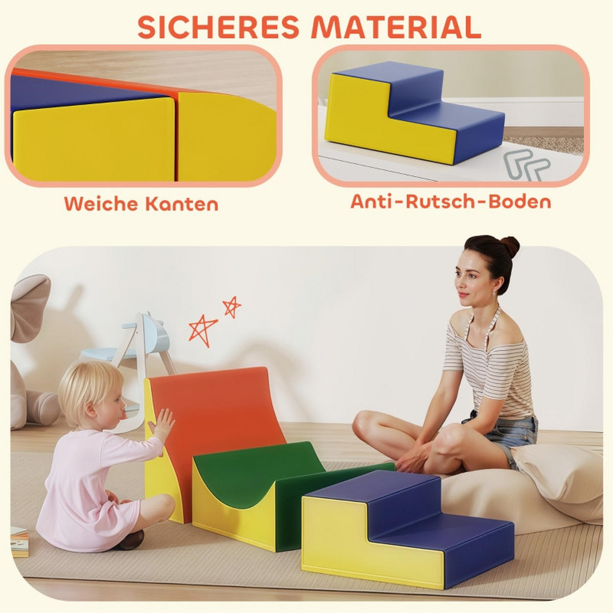 KONSTRUKTIONSSPIELZEUG Bauset Gelb - Gelb, Leder (45.7/20.3/141cm) - Korfee