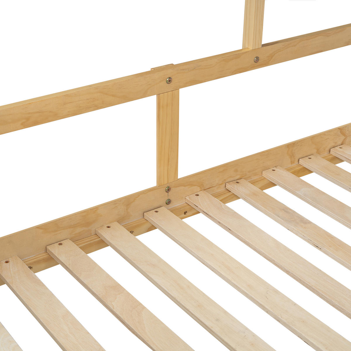 KINDERBETT 90/200 cm in Weiß & Natur mit 4 Schubladen und Treppe - Weiß/Naturfarben, Holz/Holzwerkstoff (90/200cm) - CHICFURN
