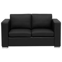 2-SITZER-SOFA Echtleder Schwarz Helsinki - Schwarz, Leder/Fell (152/72/76cm) - Beliani